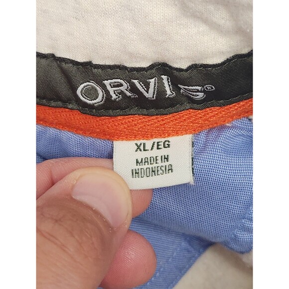 Orvis Sweatshirt Men's XL White Long Sleeve 1/4 Zip Snap Pullover Mock Outdoors - Picture 5 of 8